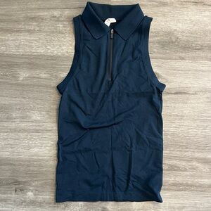Lululemon sleeveless polo shirt navy